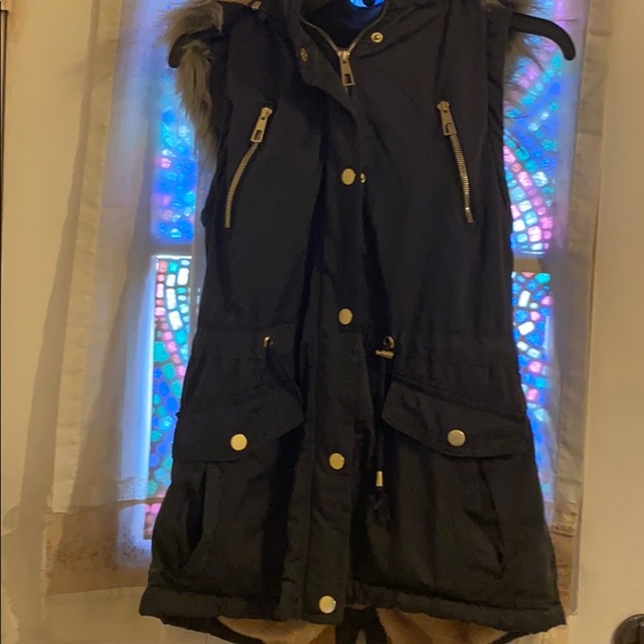 Royalty For Me Jackets & Blazers - Cute Blue Vest with Removable Hood